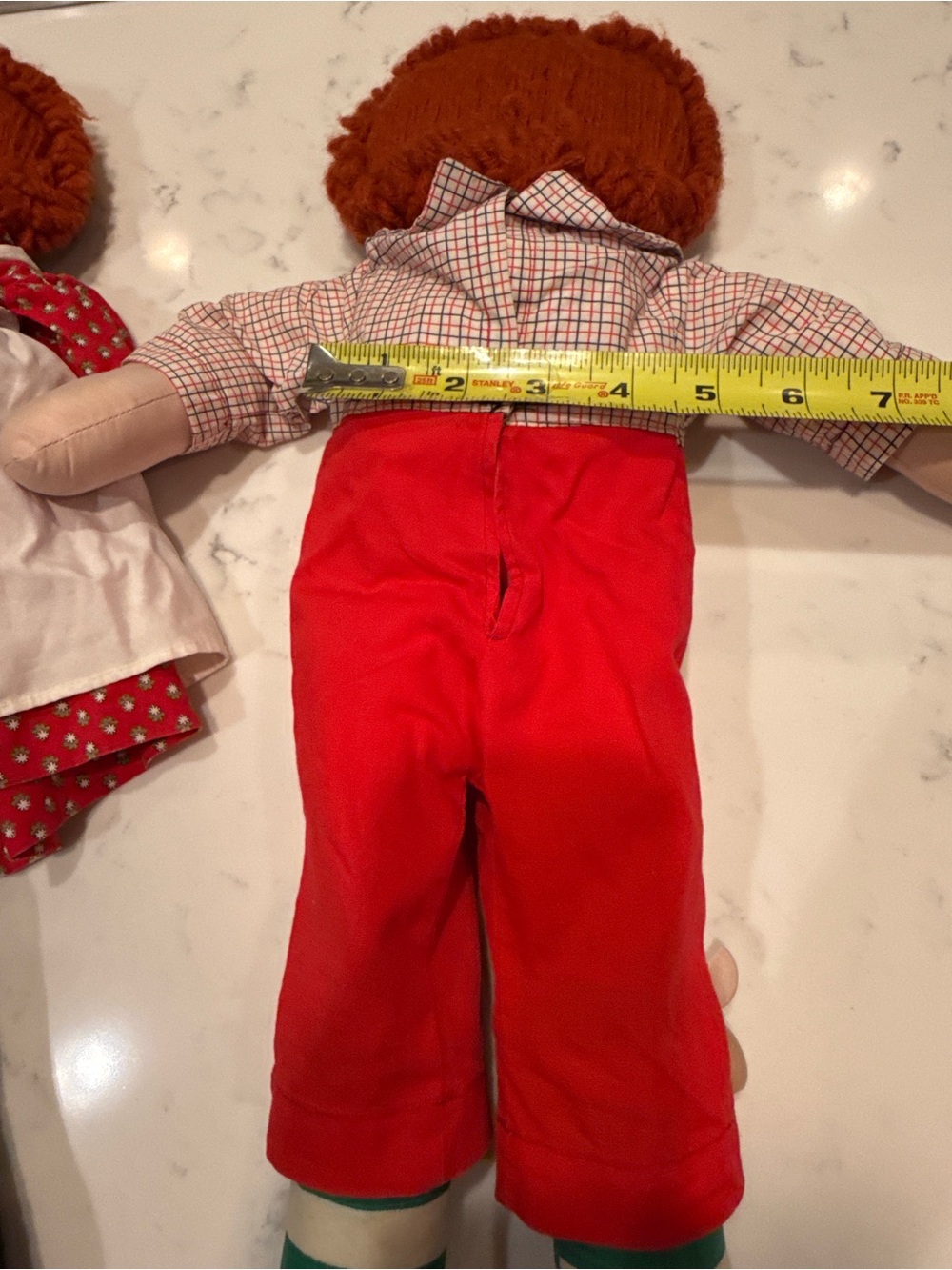 Vintage Raggedy Ann & Andy Style Handmade Cloth Dolls Country Farmhouse Decor - Picture 15 of 16